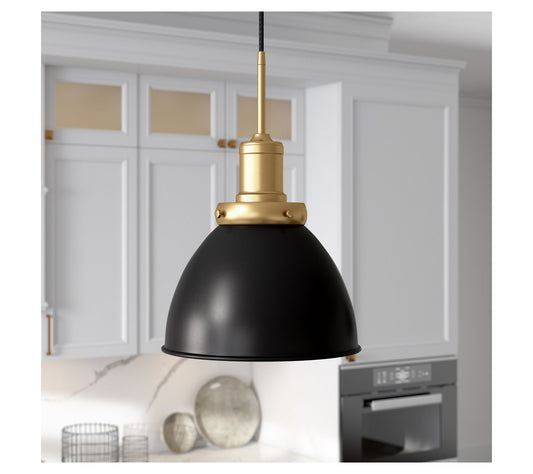 Hudson&Canal Madison 12" Wide Pendant with Metal Shade