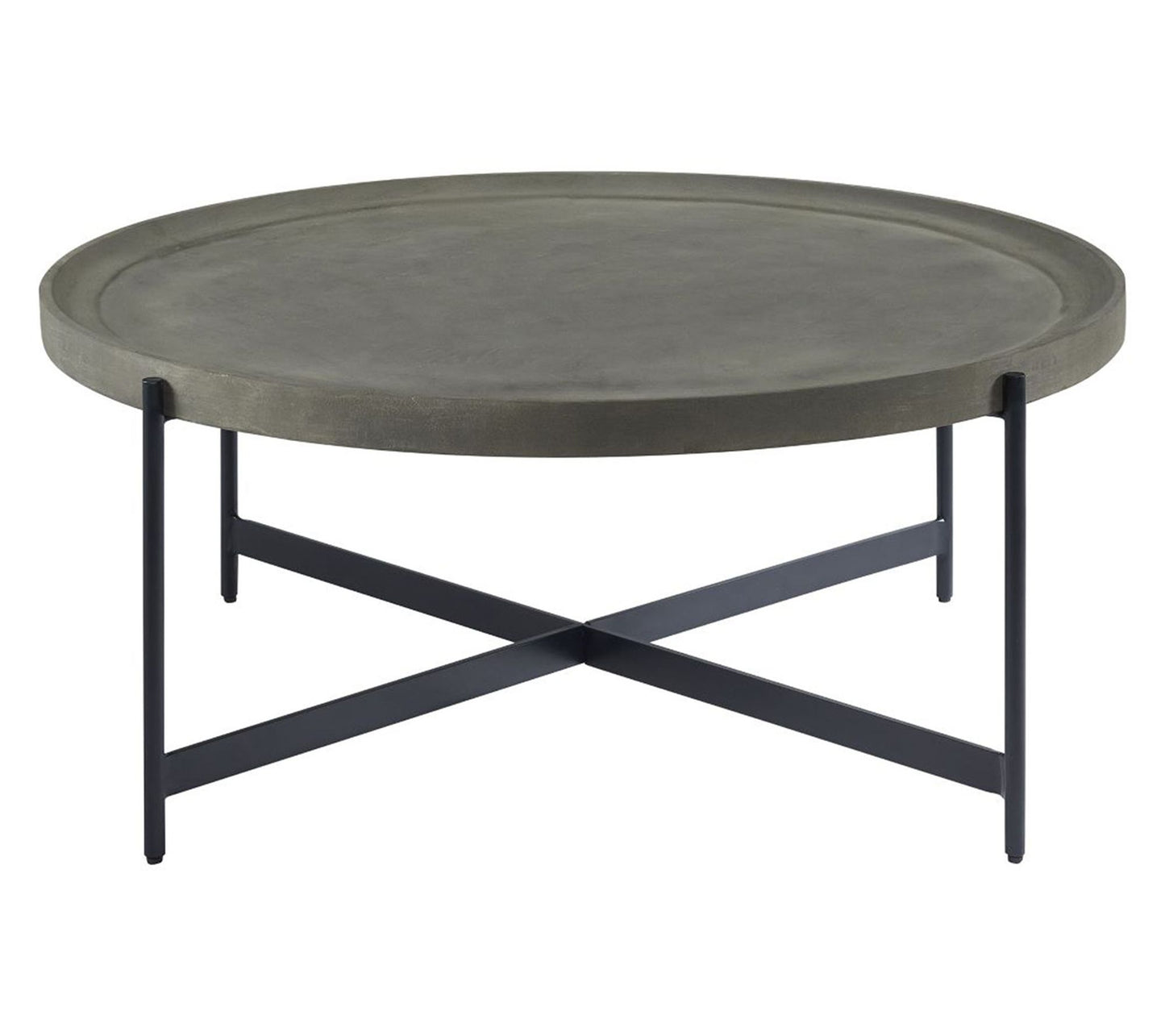 Alaterre Furniture Brookline 42" Concrete-Coating Wood Table