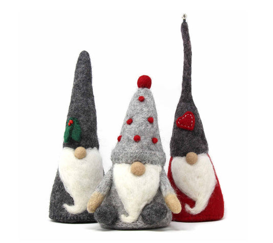 Global Crafts Gnome Felt Trio Set