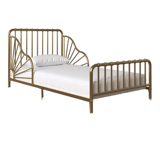 Little Seeds Quinn Whimsical Metal Toddler Bed - Gold