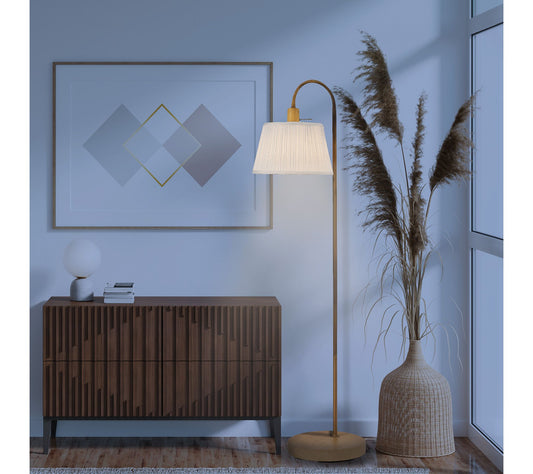 Globe Electric Maris 68" Light Faux Wood FloorLamp