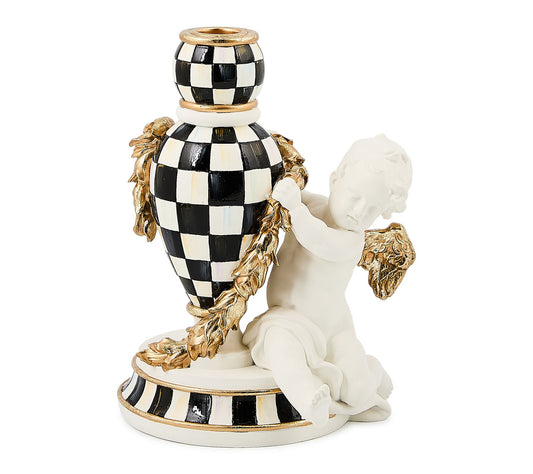 MacKenzie-Childs Courtly Noel Cherub Candle Holder