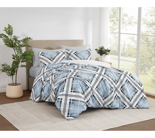 Truly Soft Lars Plaid 3 Piece King Comforter Set