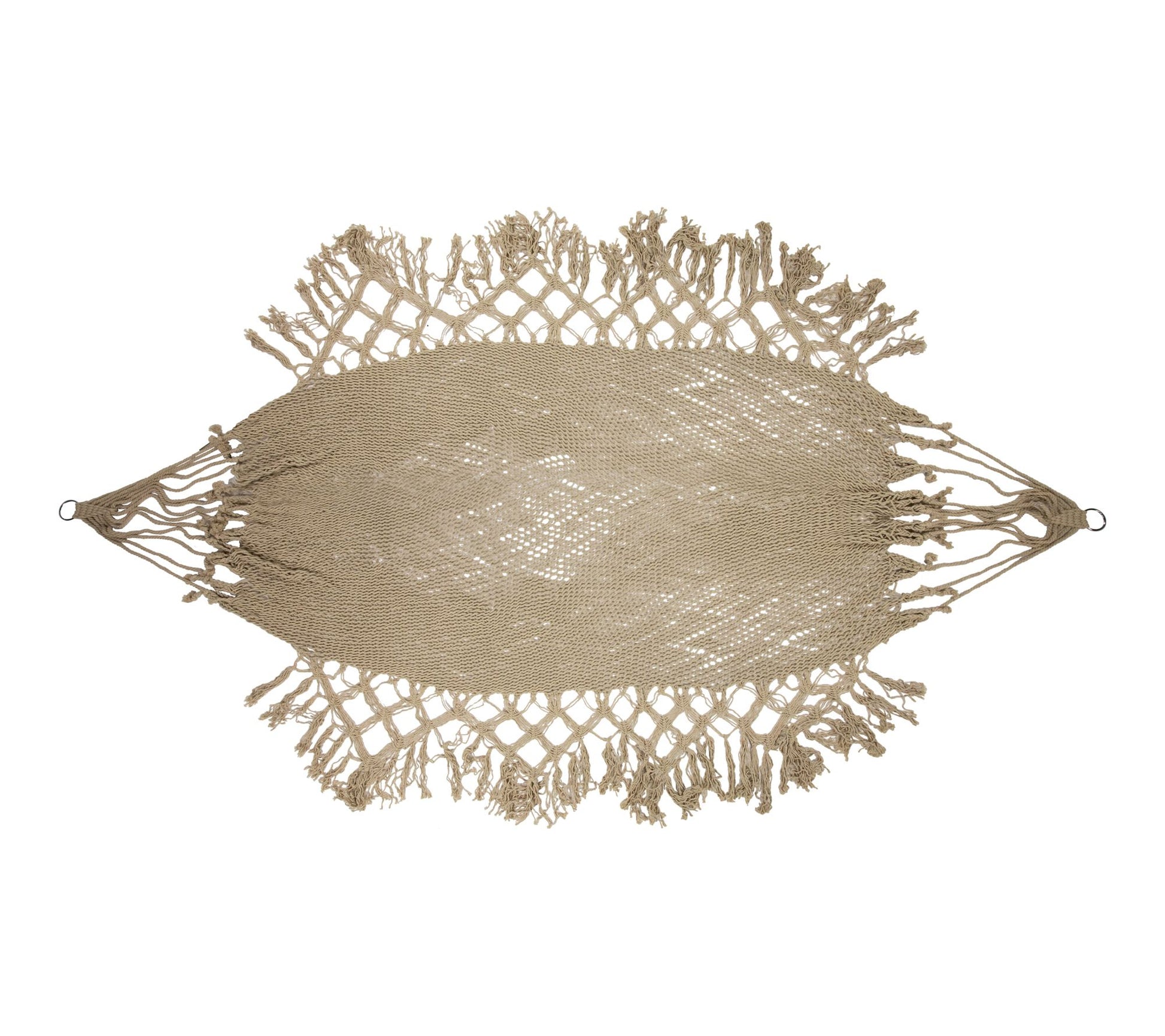 Northlight Macrame Hammock with Patterned Tassels 78"