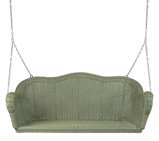 Northlight Hand Woven Resin Wicker Porch Swingith Chain