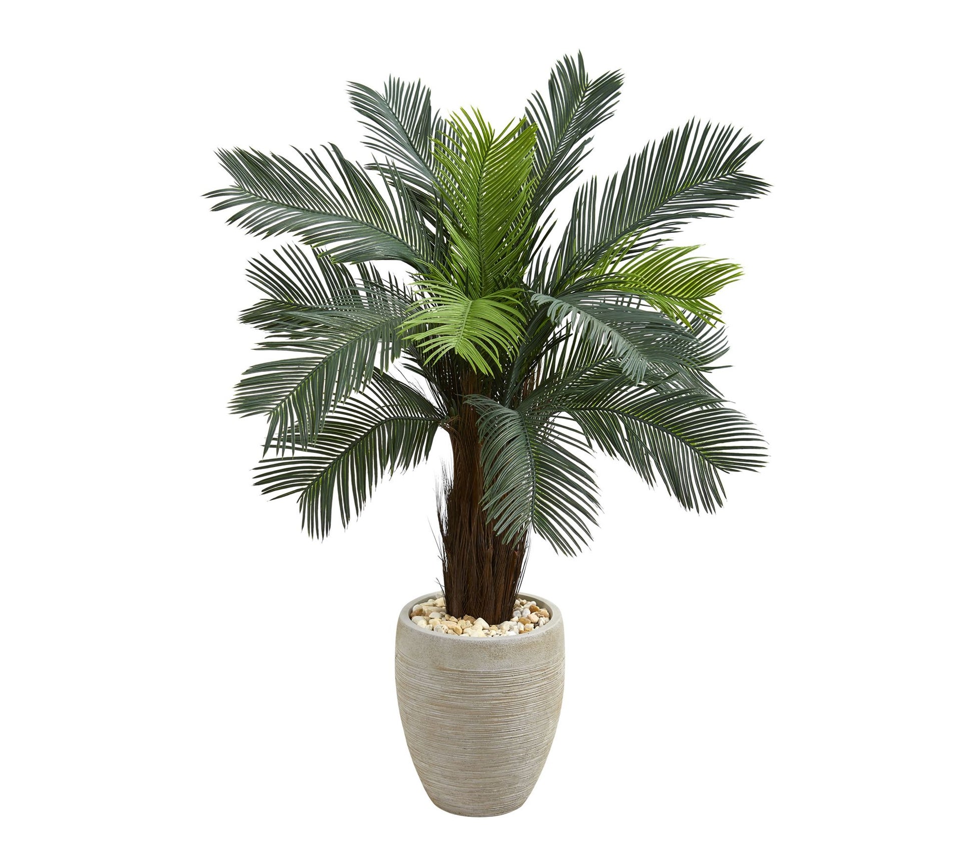 Nearly Natural 4.5' Cycas Tree in Oval Planter UV Resistant