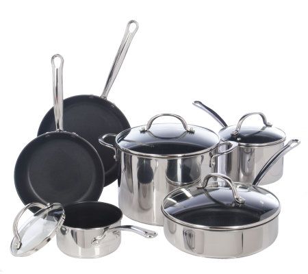 Farberware Millennium Stainless 10-Piece Nonstick Cookware Se