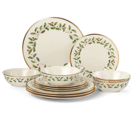 Lenox Holiday 12-Piece Plate & Bowl Set