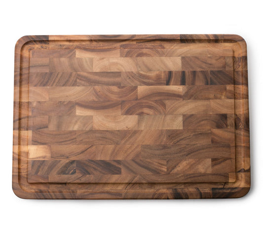 Ironwood Gourmet Large End Grain Acacia Wood Cutting Board