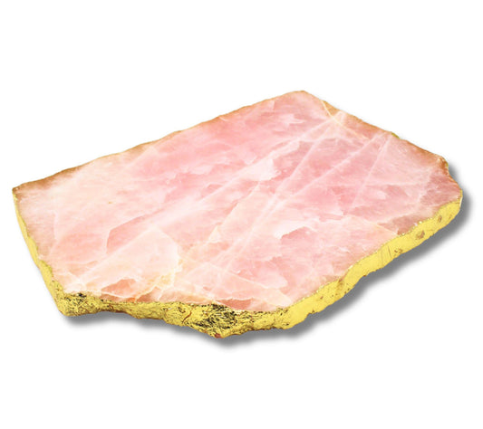 Godinger Rose Quartz Gold Edge Serving Board