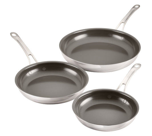EverLast Ceramic Nonstick 3-Piece Frying Pan Set