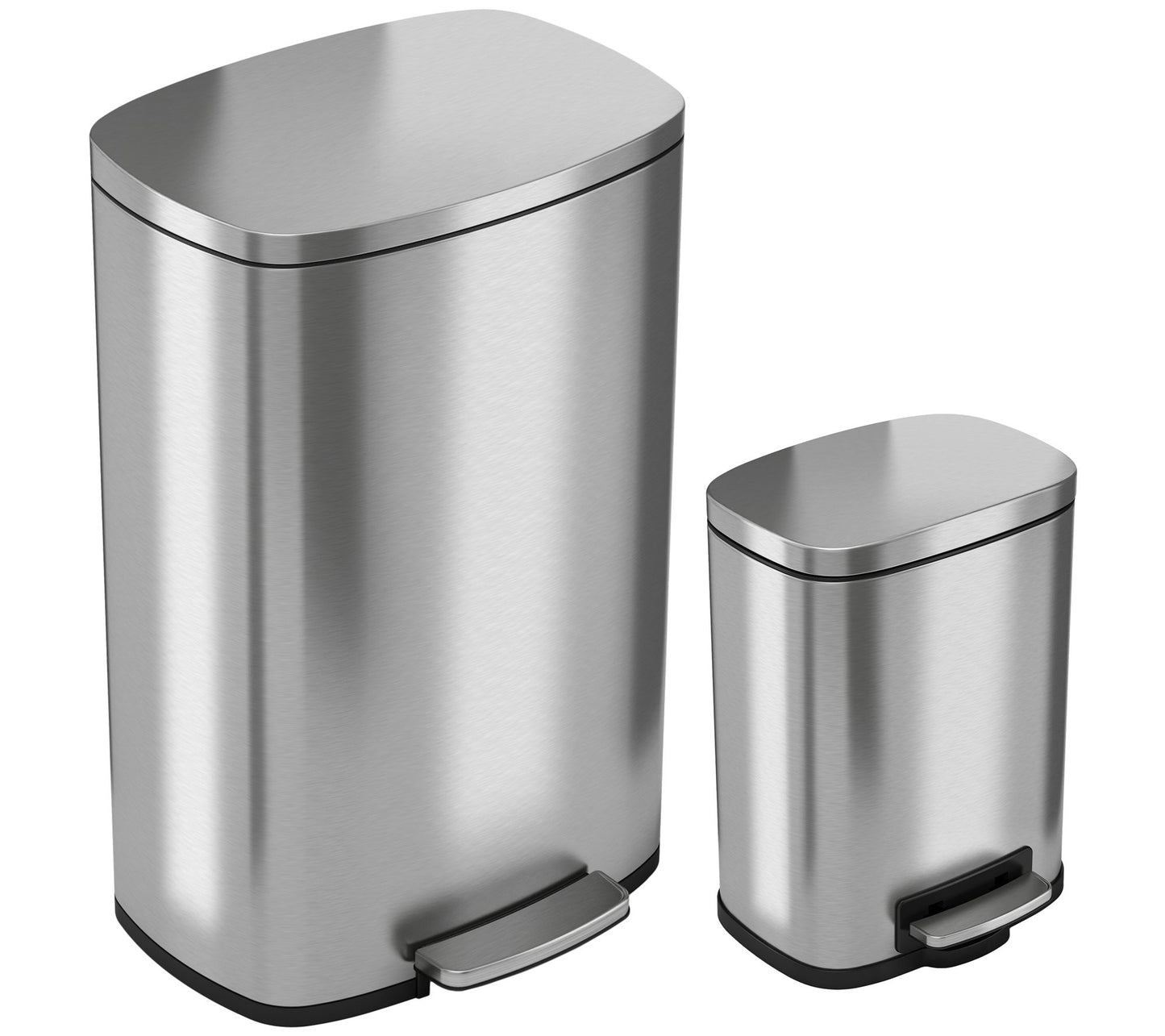 iTouchless SoftStep 13-Gal & 1.32-Gal Step Trash Can