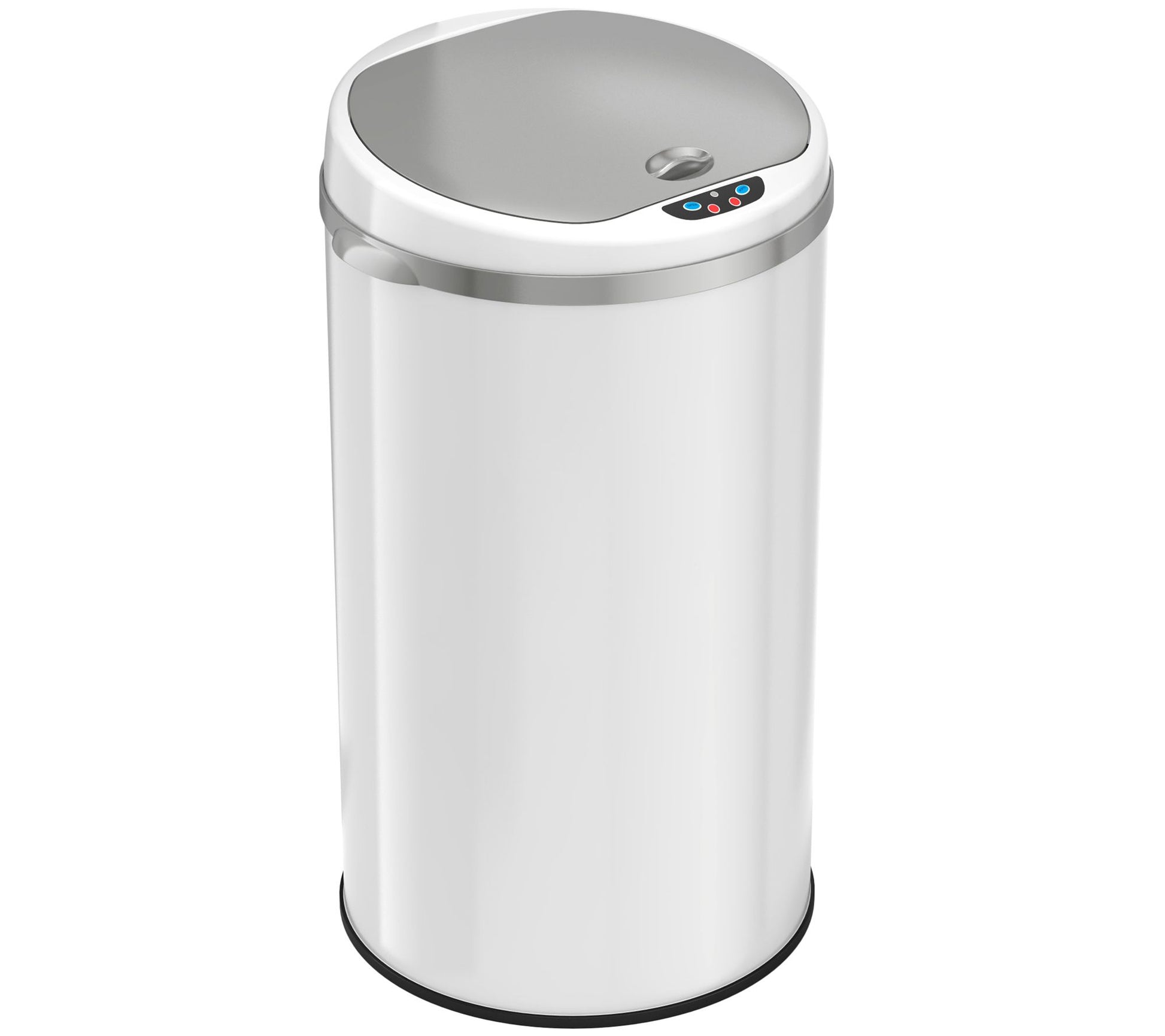 iTouchless Round 8-Gallon Deodorizer Sensor Trash Can - White