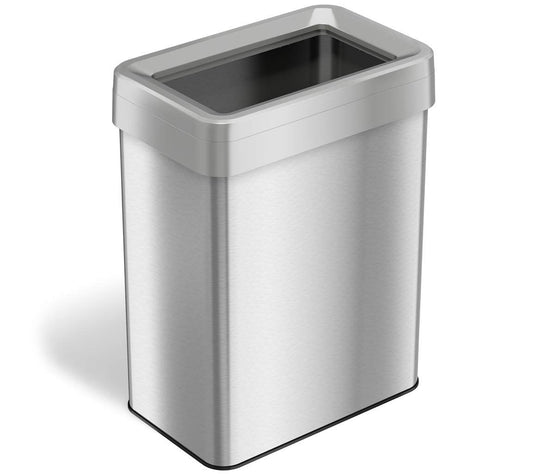 iTouchless 18-Gallon Rectangular Open-Top TrashCan