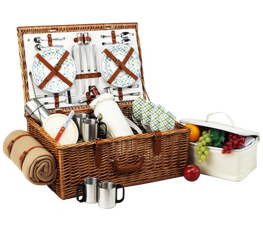 Picnic at Ascot Dorset Picnic Basket for 4 withBlanket
