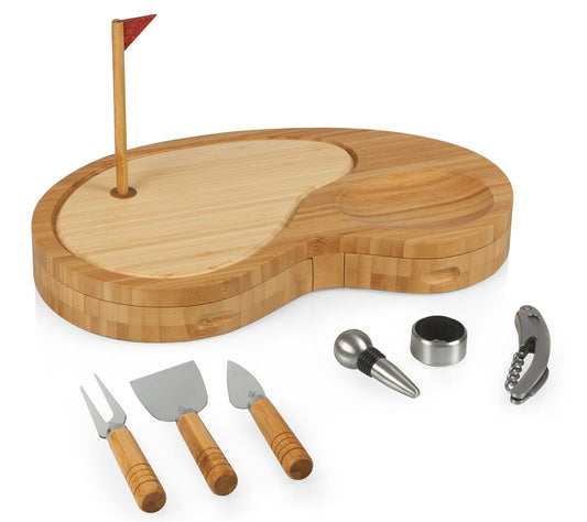 Picnic Time Sand Trap Golf Cheese Board & Tool