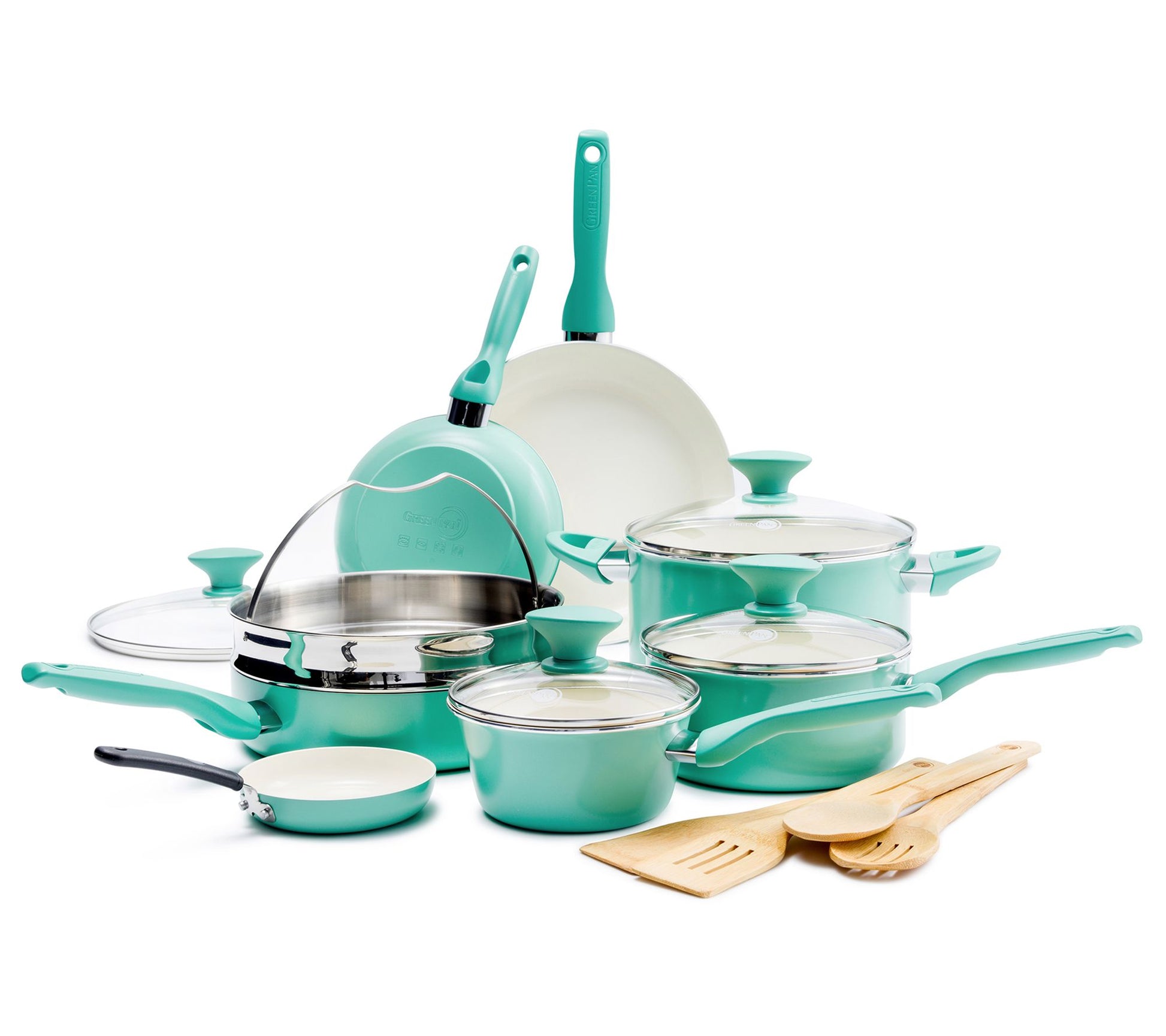 GreenPan Rio Ceramic Nonstick 16-Piece Cookware Set