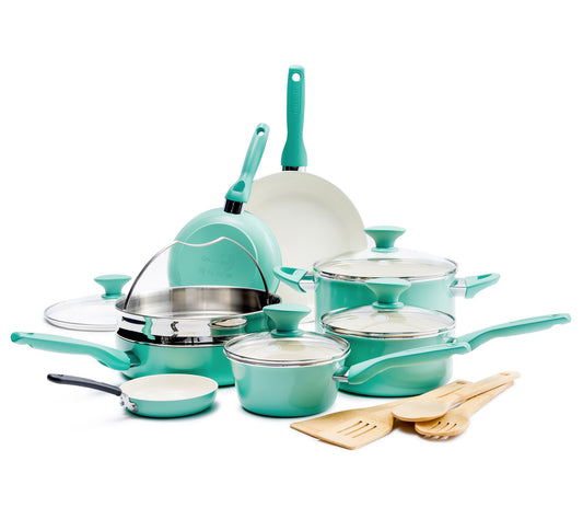 GreenPan Rio Ceramic Nonstick 16-Piece Cookware Set
