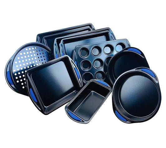 Nutrichef Blue Kitchen Oven Baking Pans (10-Pie ces)