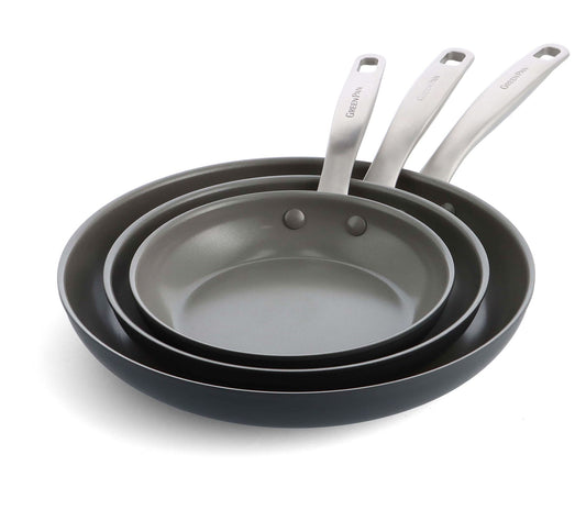 GreenPan Chatham Hard Anodized 3-Piece Frying Pn Set