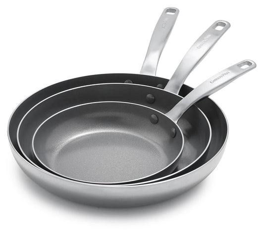 GreenPan Chatham 3-Ply 3-Piece Frying Pan Set