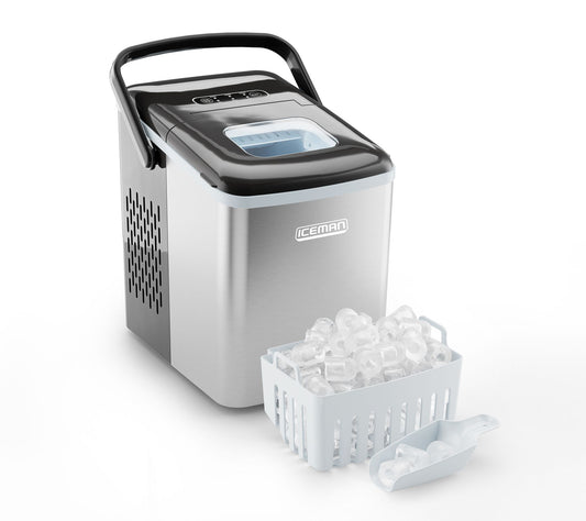 Chefman Iceman Dual-Size 26-lb Ice Machinewith Handle
