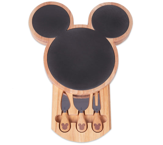 Picnic Time Mickey Mouse Slate Cheese Board w Cheese Knife Set