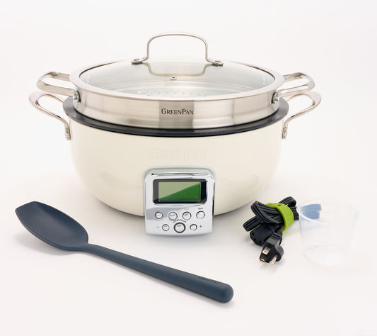 GreenPan Elite 6-Quart Electric Multi-Pot with Steamer & Tool