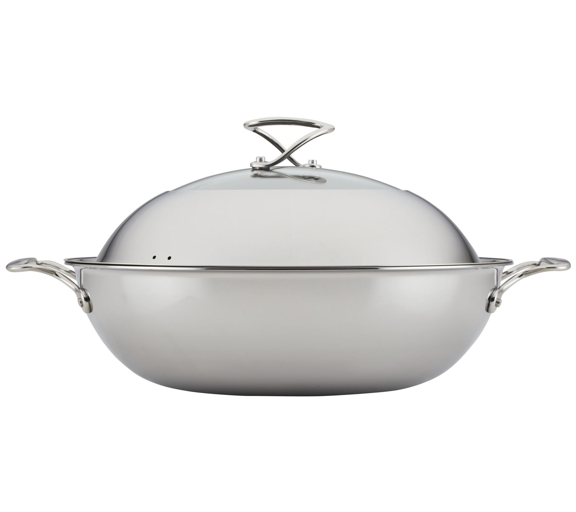 Circulon Clad Nonstick SteelShield 14in Silver Covered Wok