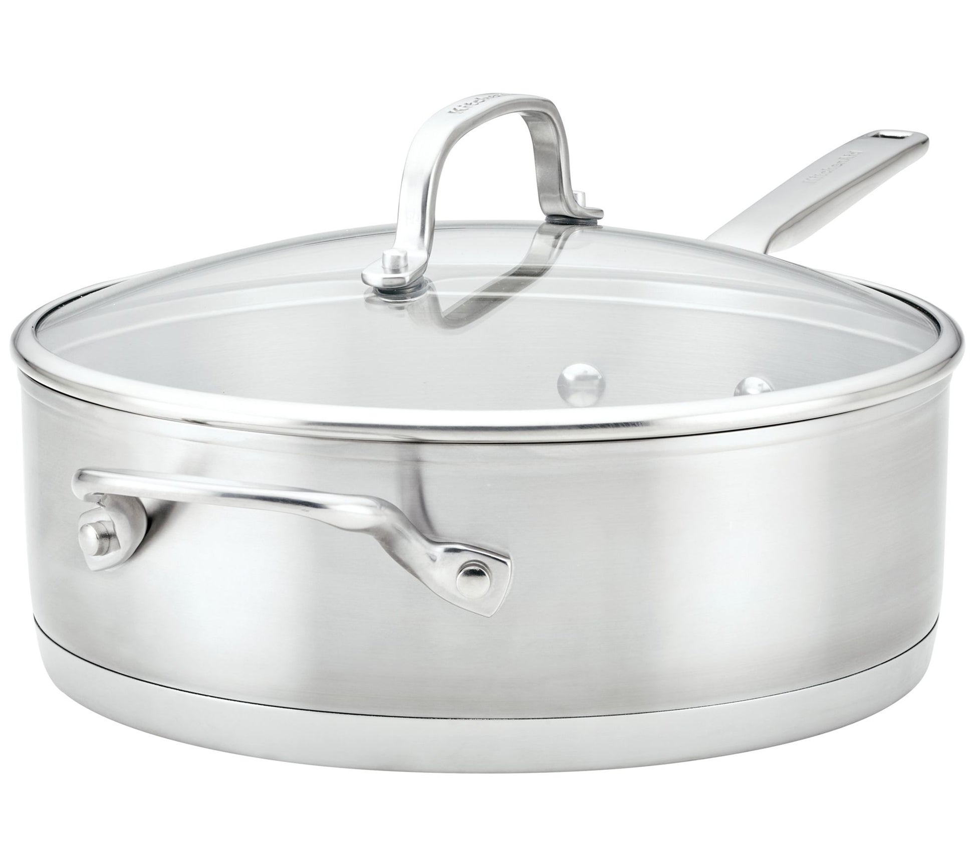 KitchenAid 3-Ply Base Stainless Steel Covered Sute Pan 4.5qt