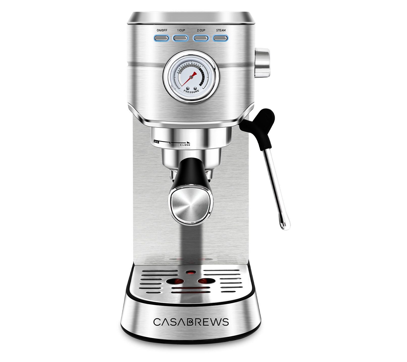 CASABREWS 2-Cup Espresso Machine with Milk Frother
