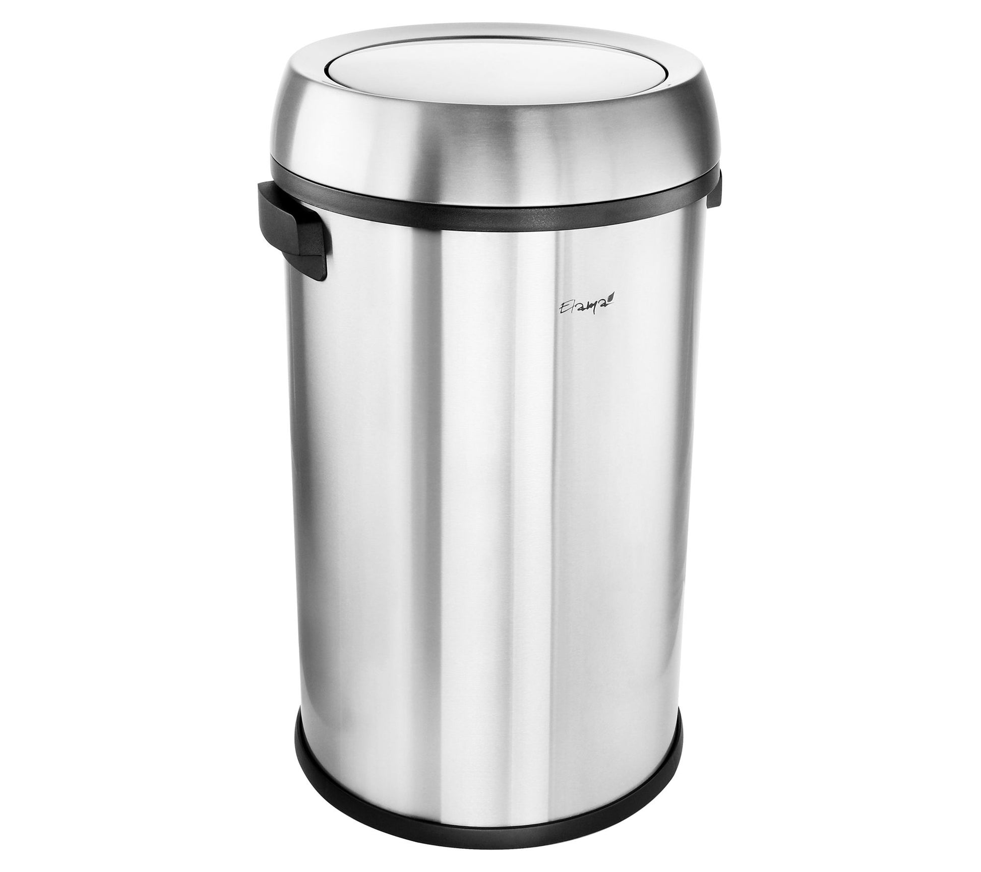 Elama 65-Liter Swing Lid Stainless Steel Cylinder Trash Can