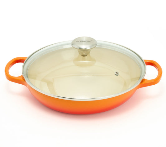 Le Creuset 2.25-qt Signature Cast Iron Braiser w/ Glass Lid