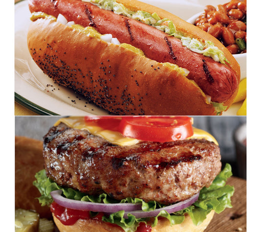 Kansas City Steak Co. (8) 4.5-oz Steakburgers& (16) Hot Dogs