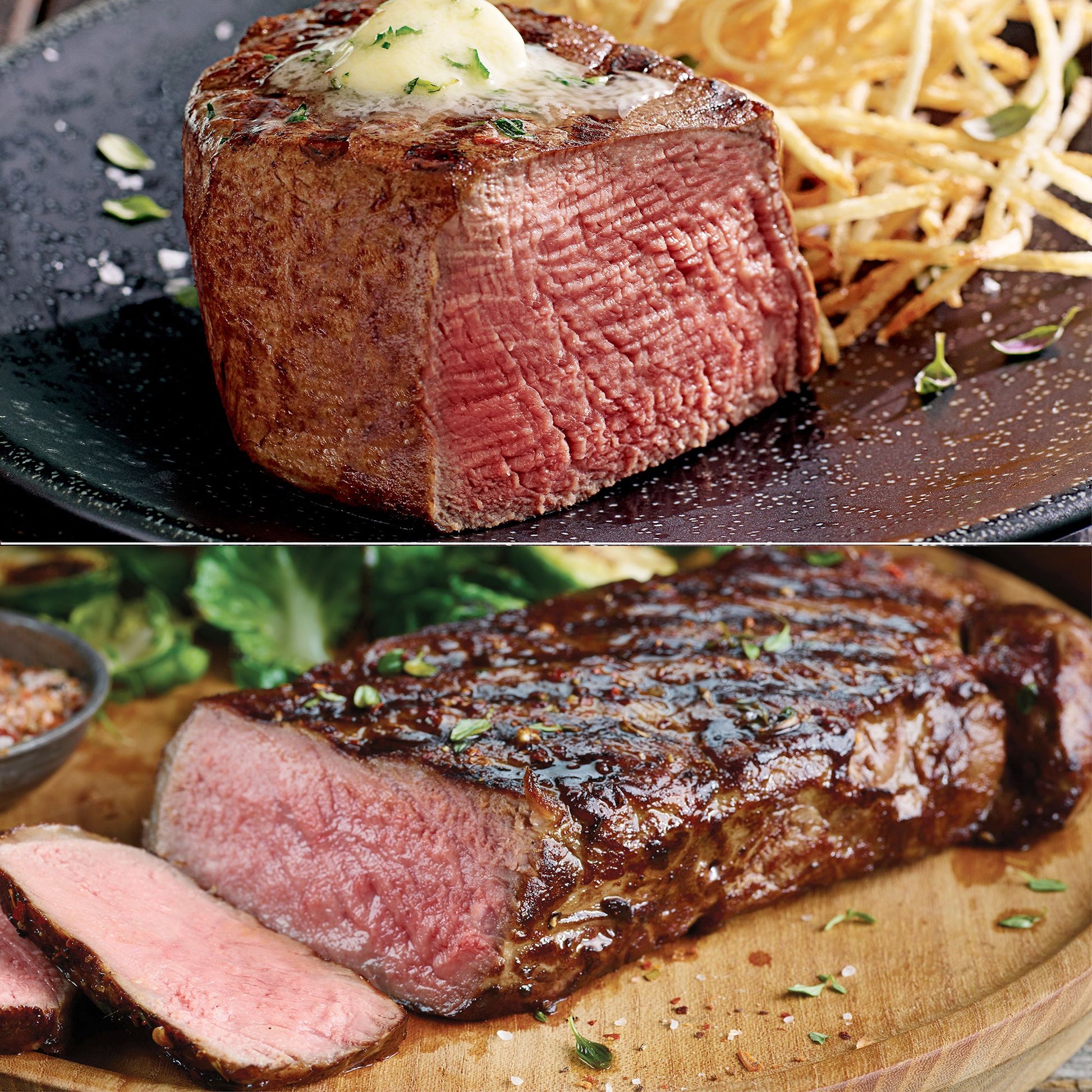 Kansas City Steak Co. (2) 6-oz Filets & (2) 10-oz Strip Steak