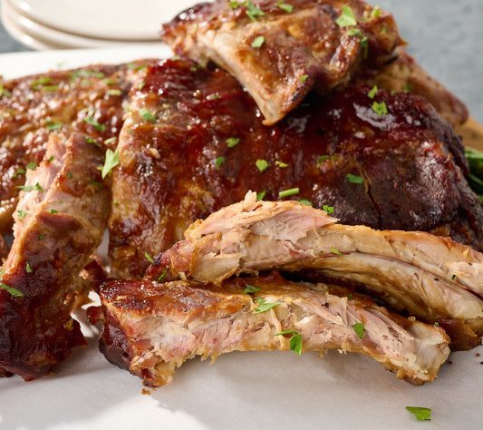 Corky'ss BBQ (2) 2-lbs Honey or Apple BBQ Baby Back Ribs Auto-Delivery