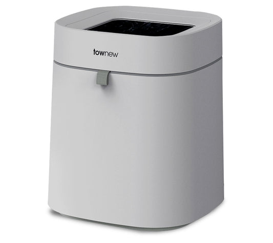 T02B Gray Self-Cleaning & Self-Changing 4.4-Gal Trash Can