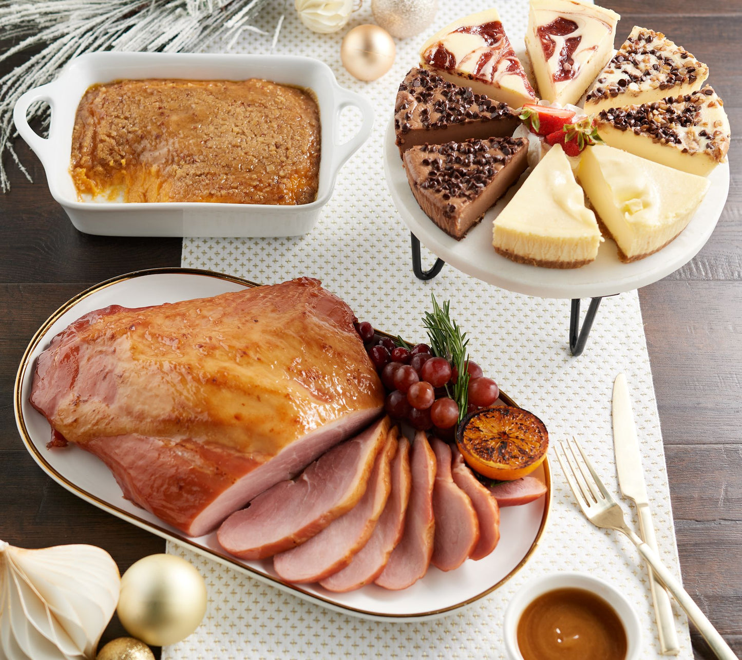 Kansas City Steak Co. 4-5-lb Carver Ham Meal with Sides