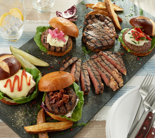 Kansas City Steak Co.(4)8oz Ribeyes & (8) 4.5oz Burgers Auto-Delivery