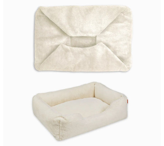 Fuzi Pets The Sammy Washable Plush Pet Bed w/ Extra Cover - Sm