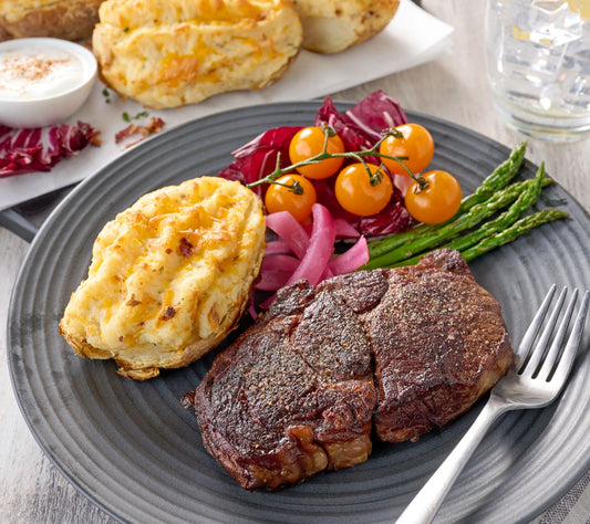 Kansas City (4) 10-oz Ribeye Steaks with Potatoes Auto-Delivery
