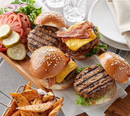 Rastelli's (20) 5.33-oz Black Angus Bacon Cheddar Beef Burgers