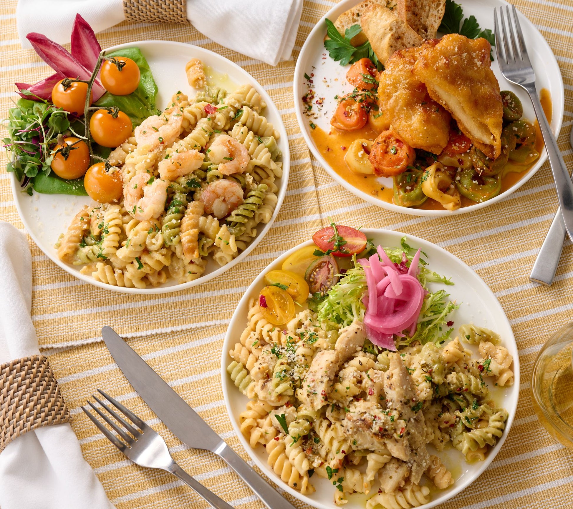 Fusha Foods (6) 11-oz Heat & Eat Chicken and Shrimp Italian Meals