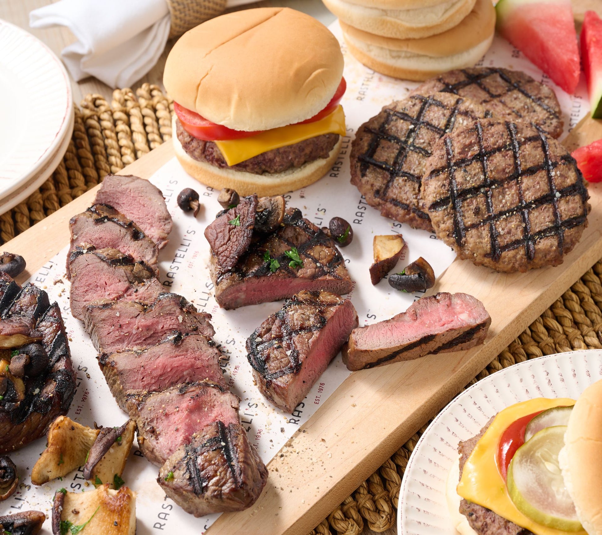 Rastelli's (10) 5-oz Sirloin Steaks & (10) 4-oz Burgers Auto-Delivery