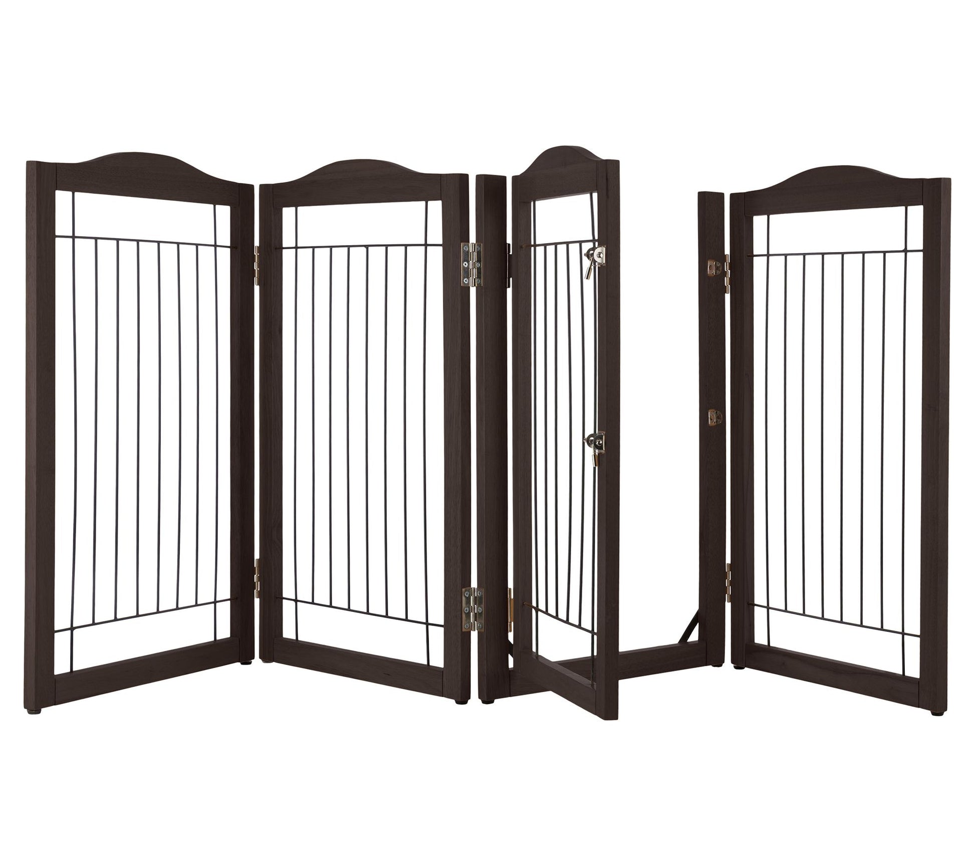 PETMAKER Freestanding Dog Gate 4-Panel Foldable  Fence
