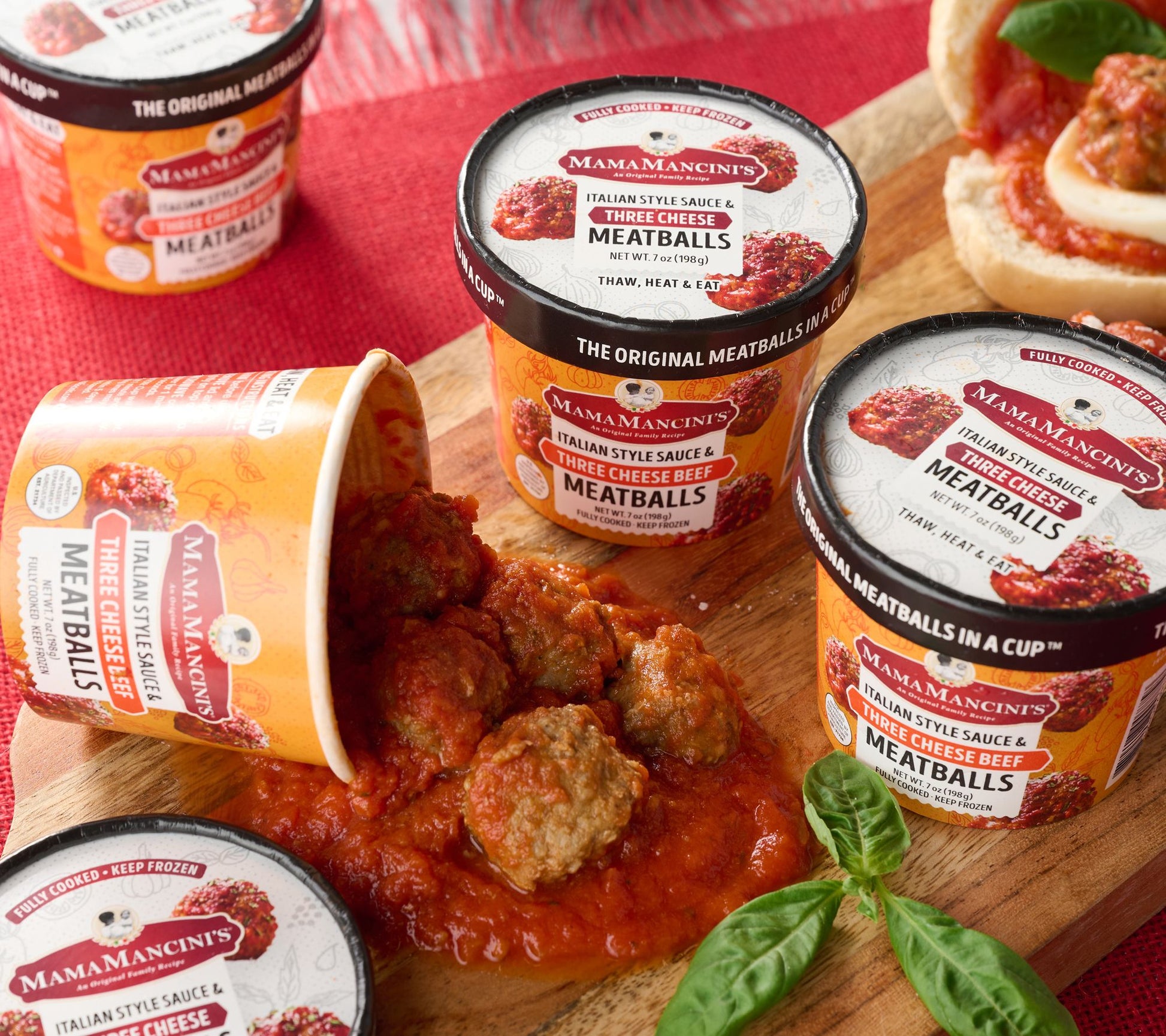 Mama Mancini's (12) 7-oz Cups Beef or Turkey Meatballs Auto-Delivery