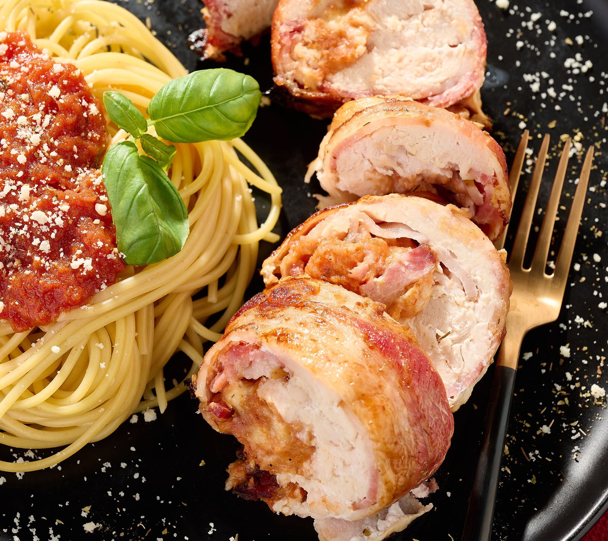 Family Farms (10) 14-oz Bacon Wrapped Stuffed Chicken Parmesan