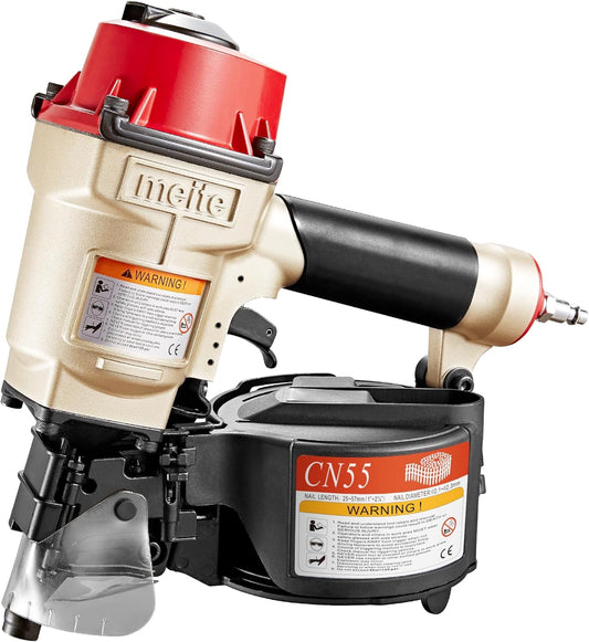 MEITE CN55 Pneumatic Coil Siding Nailer 15 Degree 1" to 2-1/4" Length Coil Nail Gun
