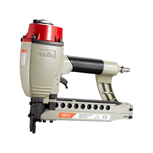 meite N851F Pneumatic Staple Gun 16 Gauge 7/16" Crown Sequential Nailing, Uses 16 GA 7/16-Inch Staples (1-Inch to 2-Inch)