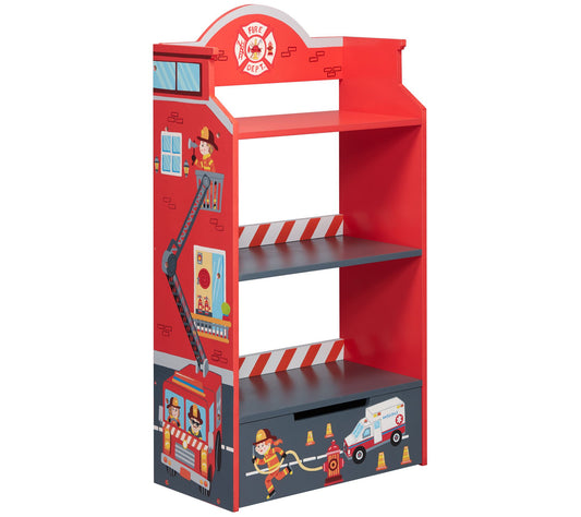 Teamson Kids Toy Furniture Little Fire Fighters Bookshelf
